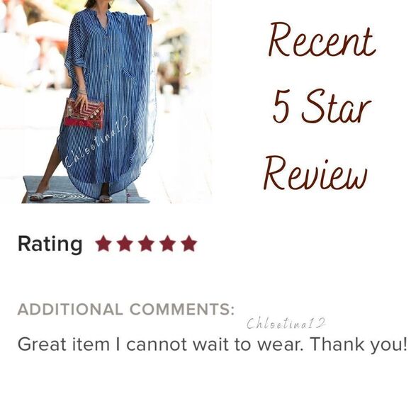 Striped Kaftan In Black - Picture 7 of 8